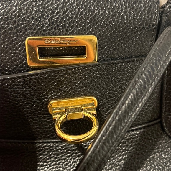 Salvatore Ferragamo Black Leather Tote Bag - Picture 11 of 14